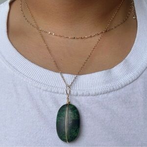 Chrysocolla Wire Wrapped Pendant